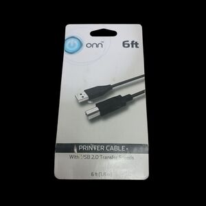 On Running Black USB Printer Cable 6ft
